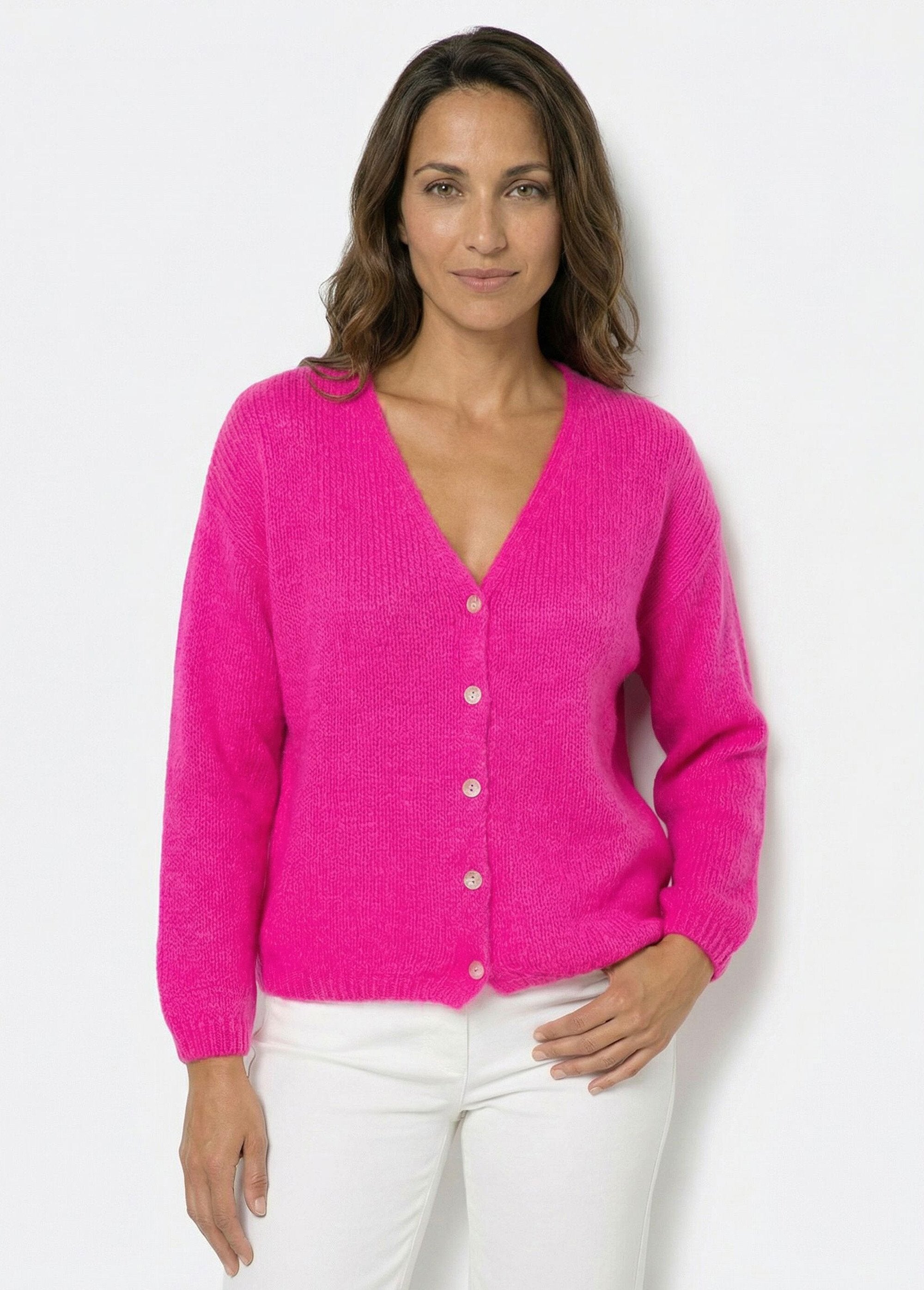 Cárdigan_cálido_de_punto_de_mohair_con_cuello_en_V_Rosa_fucsia_FA1_slim