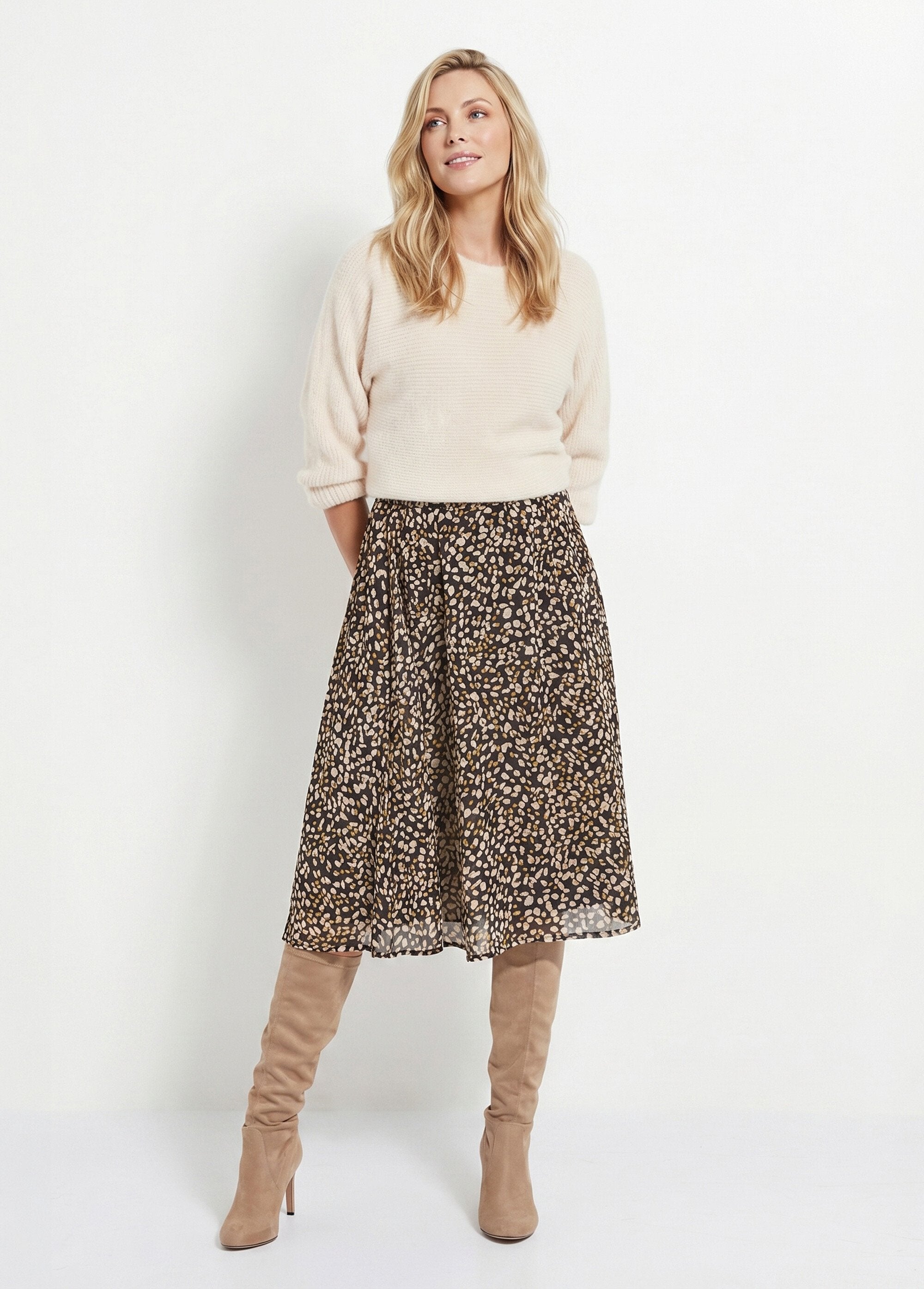 Falda_acampanada_de_largo_medio_en_voile_estampado_forrado_Negro_y_crudo_SF1_slim