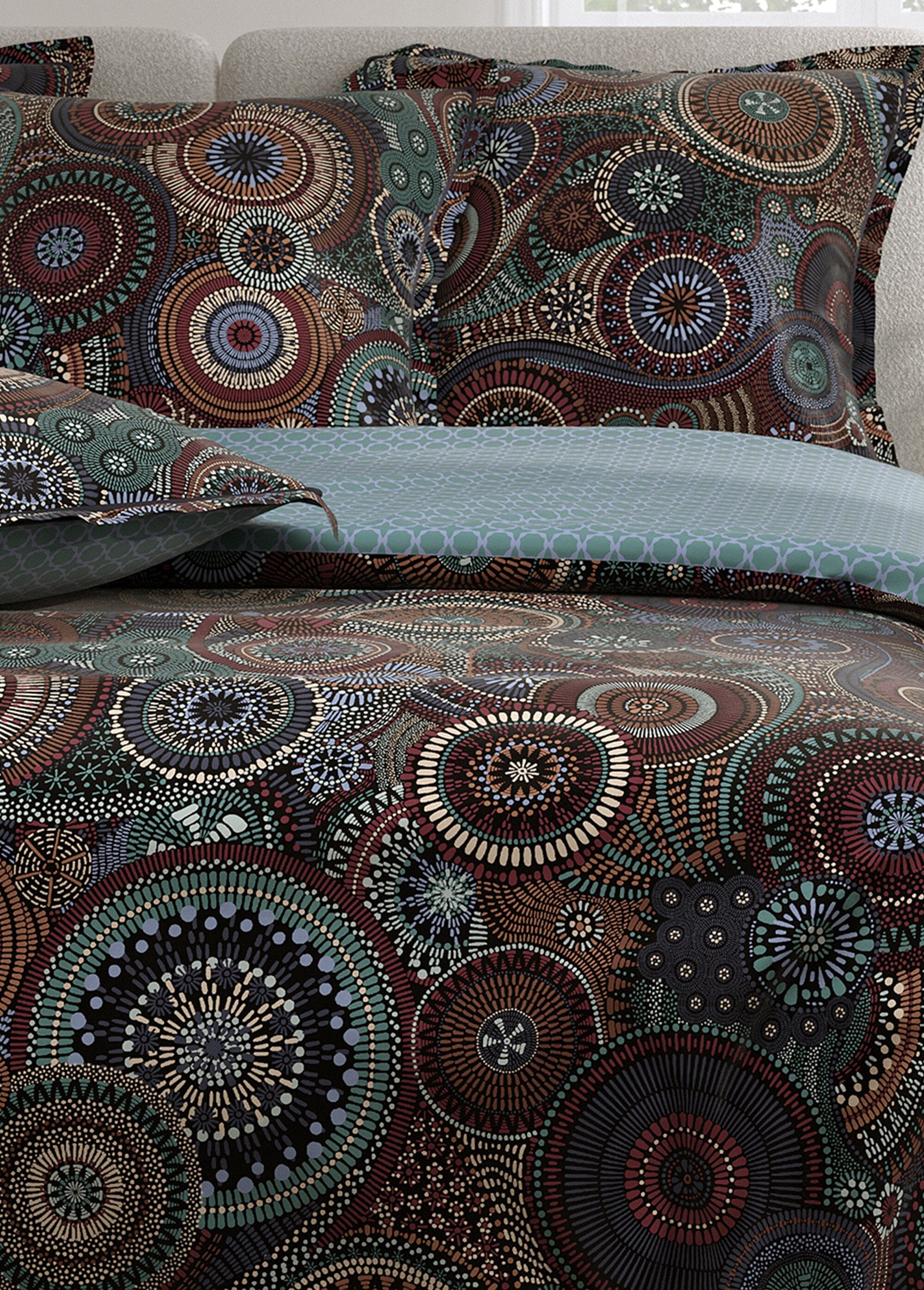 Juego_de_cama_de_percal_de_3_piezas_con_funda_nórdica_y_rosetas_Plano_DE3_slim