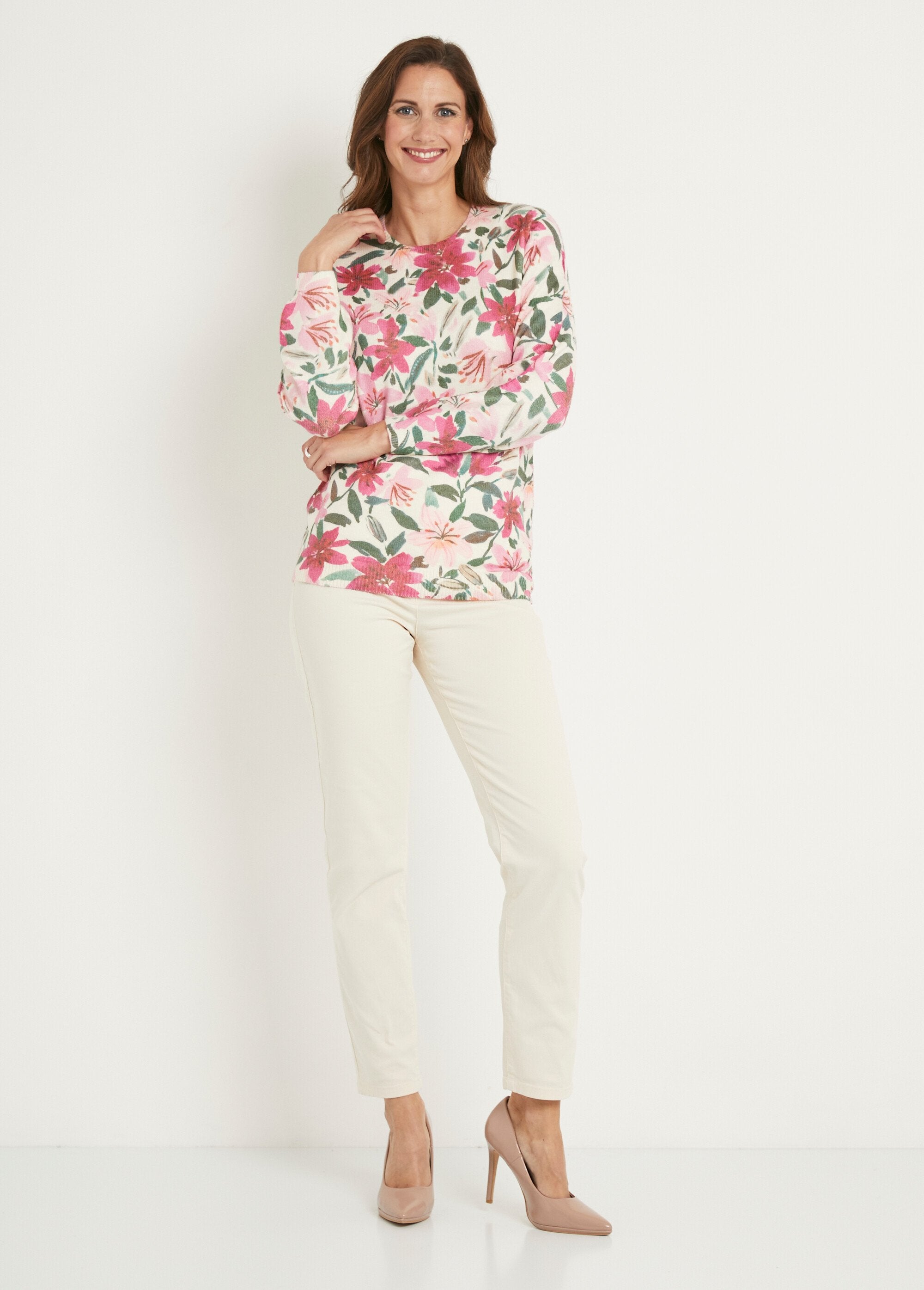 Suave_jersey_de_cuello_redondo_con_estampado_floral_Estampado_rosa_SF1_slim