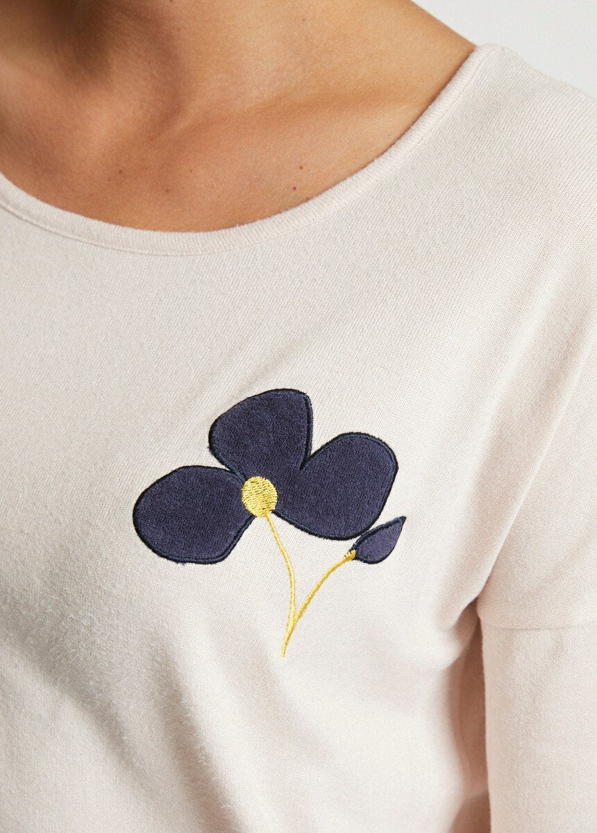 Pijama_liso_de_manga_larga_de_punto_suave_Pétalo_DE2_slim