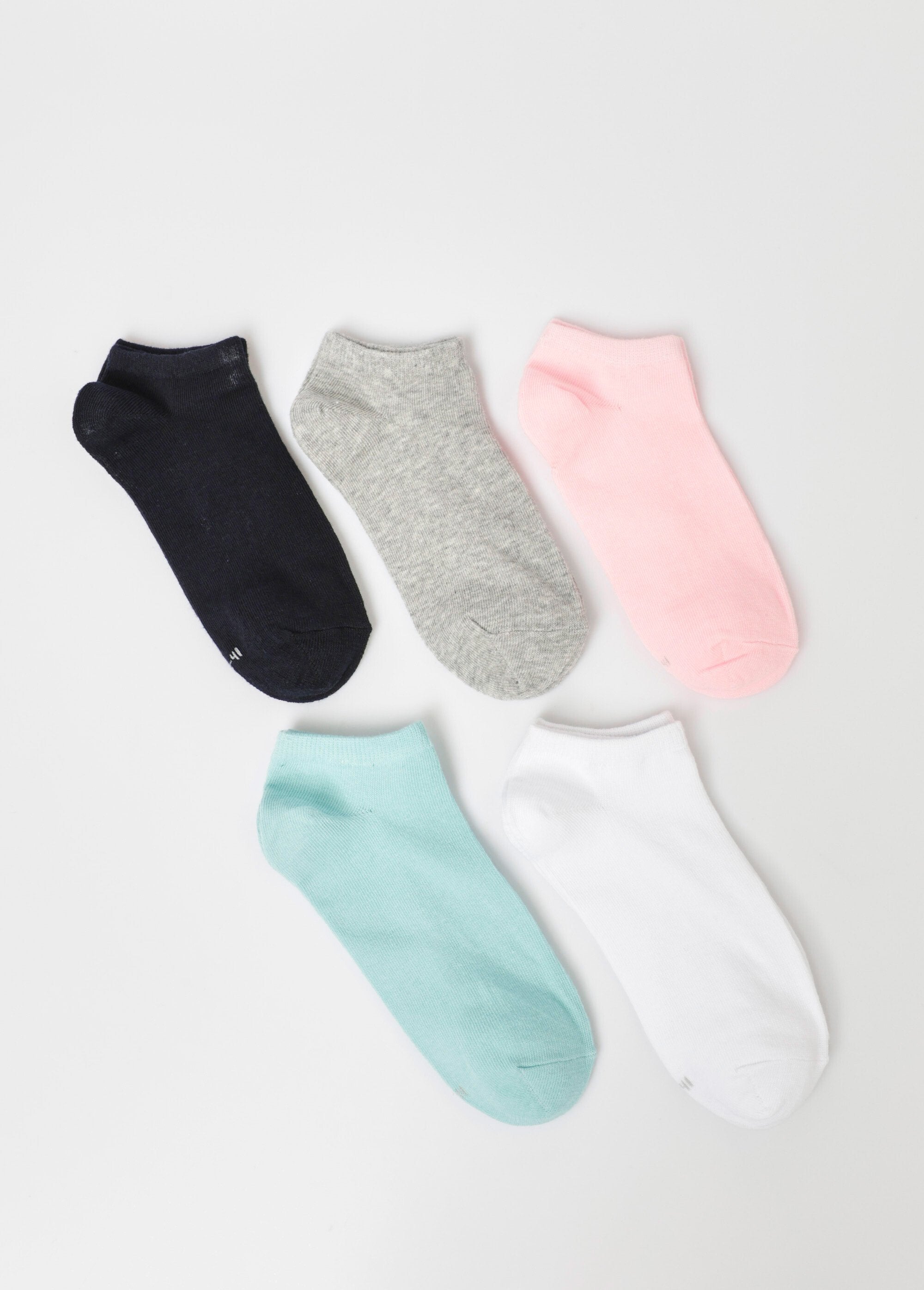Pack_de_5_calcetines_tobilleros_bajos,_color_pastel_Turquesa_variada_DE1_slim
