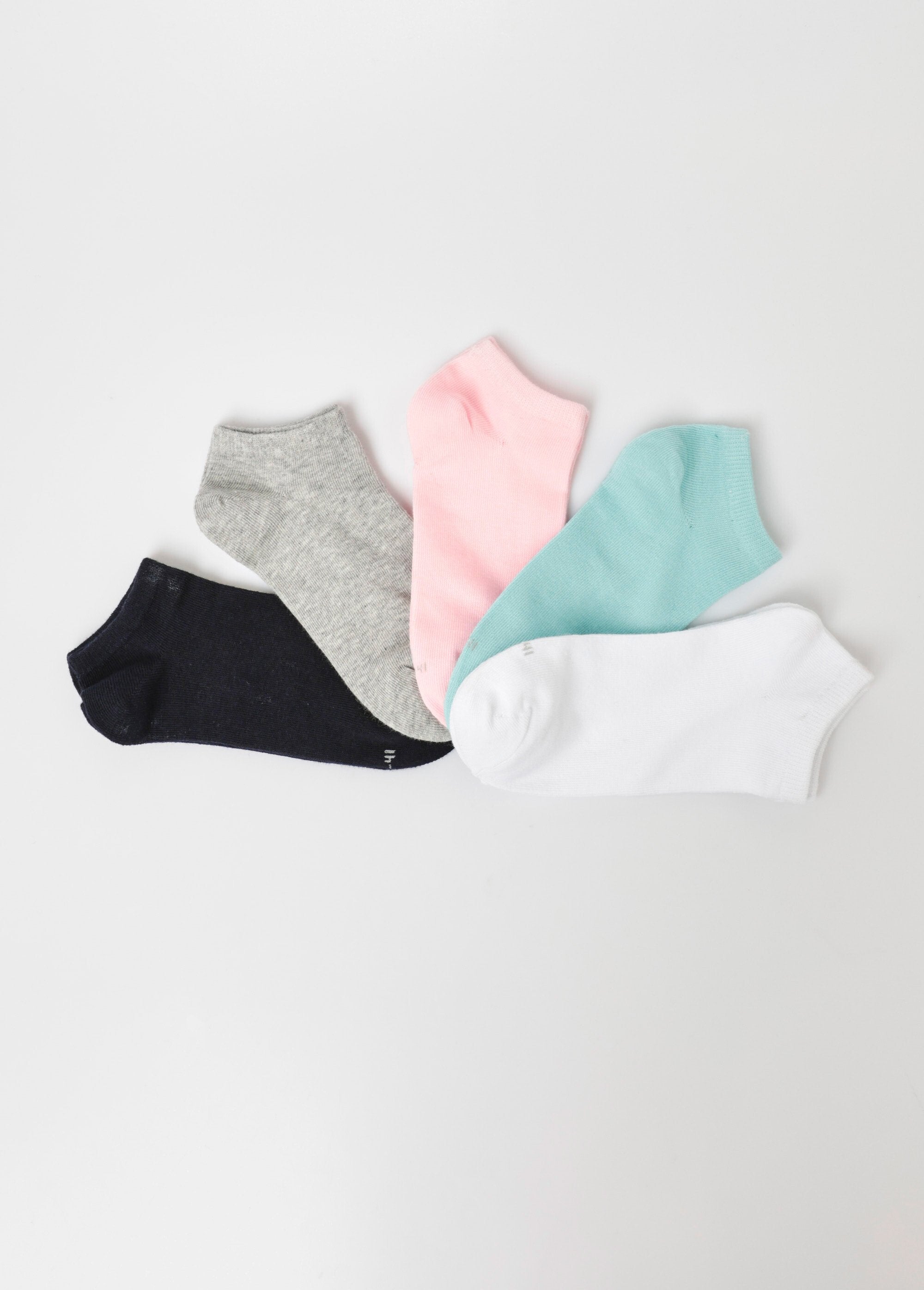 Pack_de_5_calcetines_tobilleros_bajos,_color_pastel_Turquesa_variada_FA1_slim