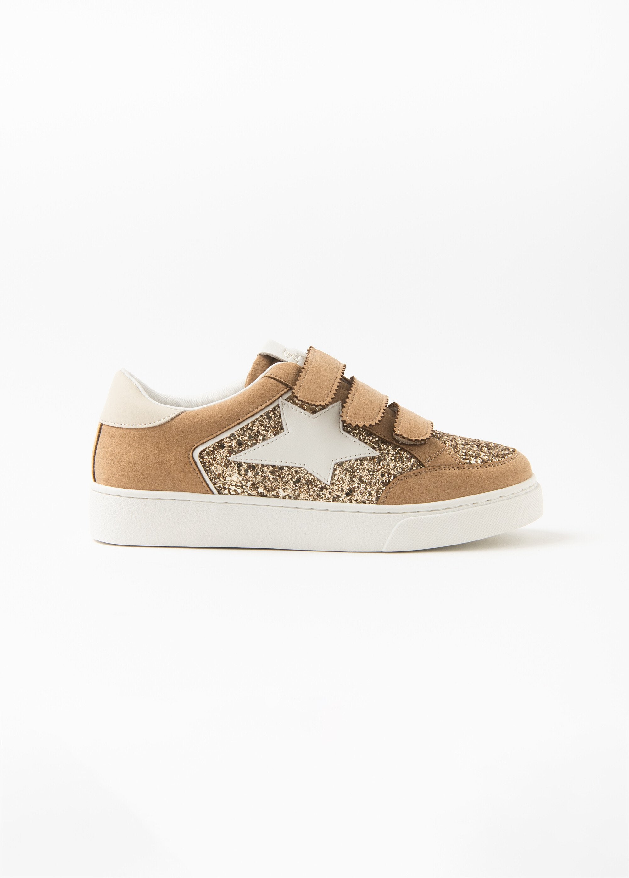 Zapatillas_de_velcro_con_purpurina_beige_y_dorada_Camel_DR1_slim