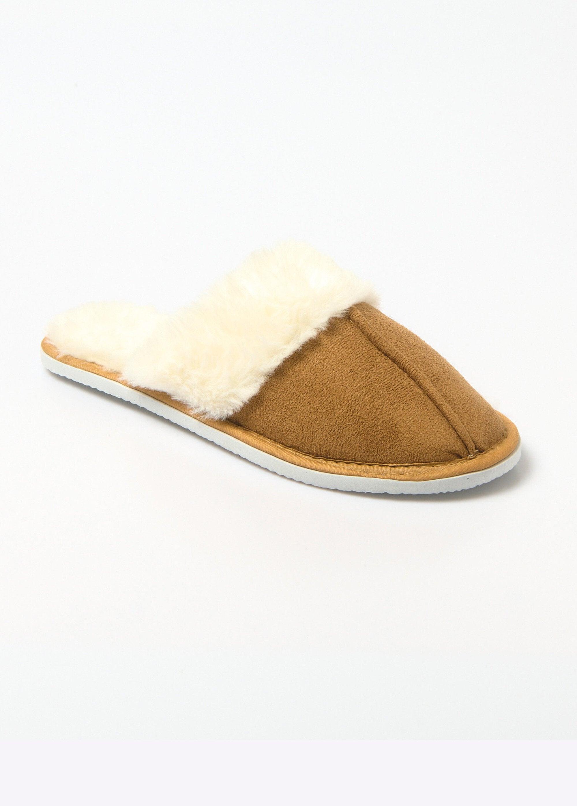 Chaussons_fourrés_bord_fourrure_et_suédine_Camel_FA1_slim