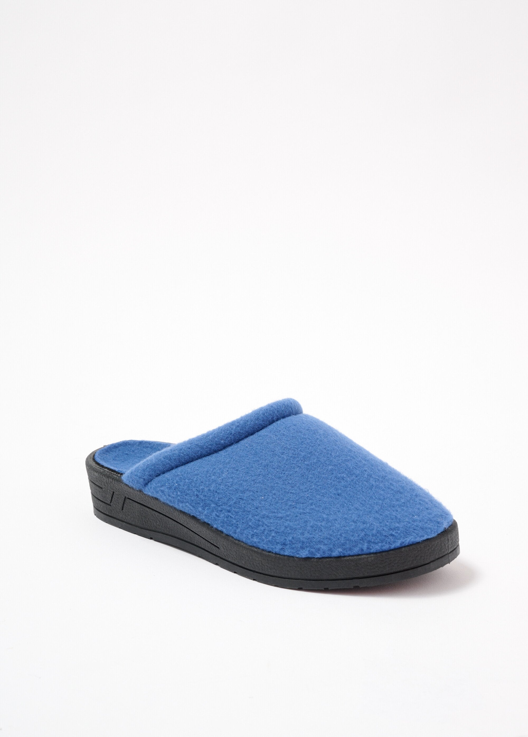 Pantuflas_de_vellón_ancho_confort_mula_mixta_Bleu_jean_FA1_slim