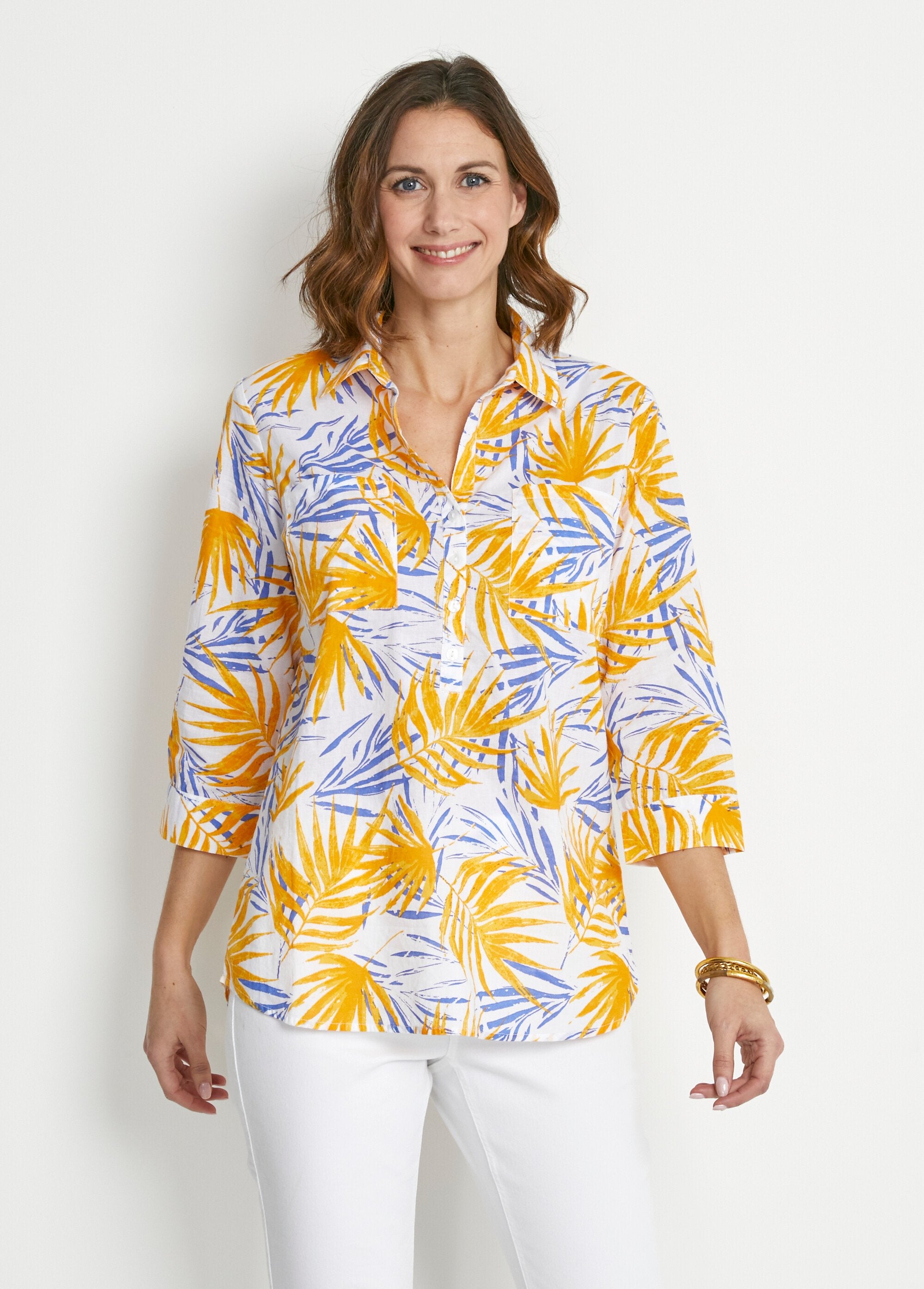 Blusa_larga_de_algodón_estampada_con_botones_Estampado_amarillo_FA1_slim