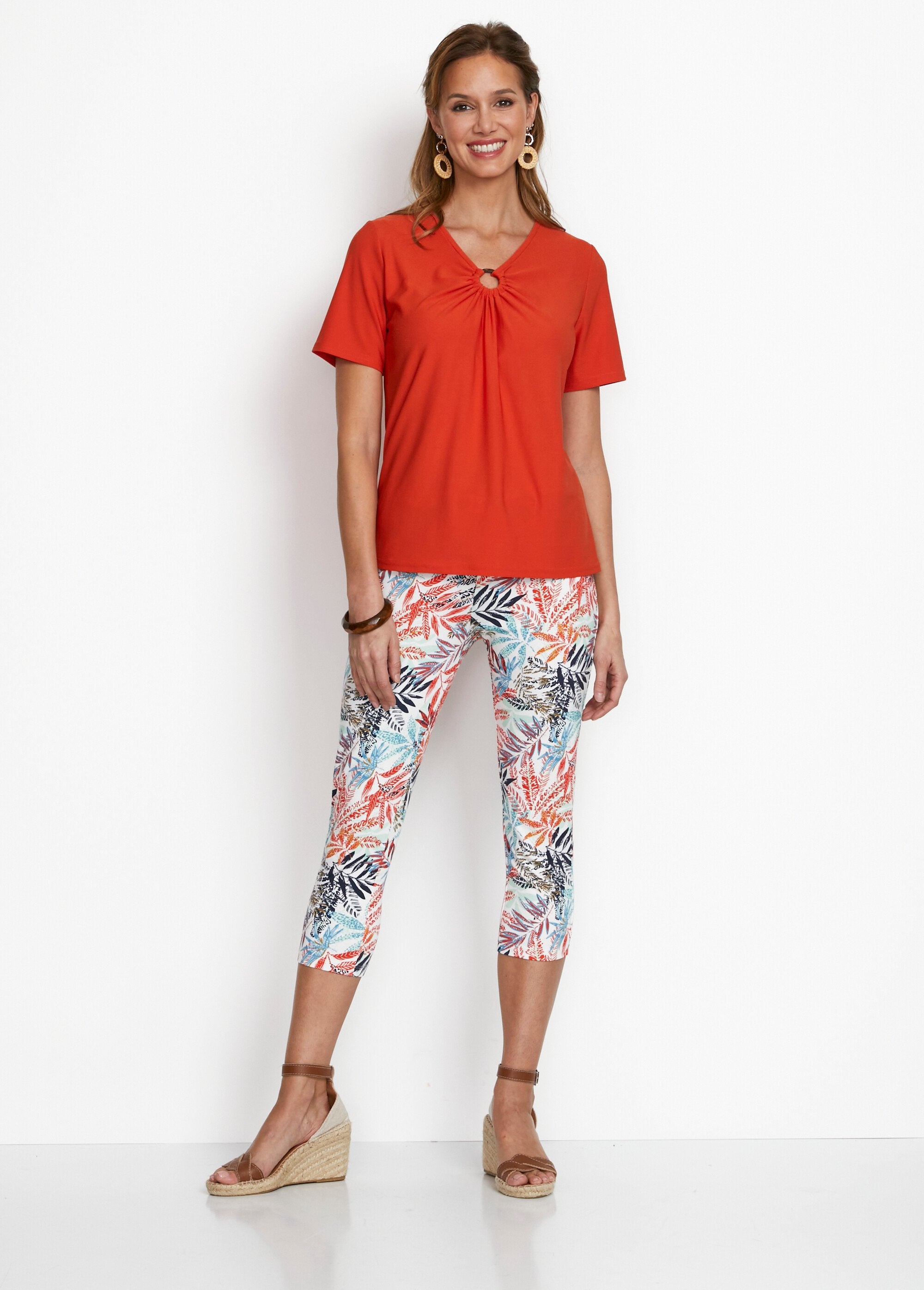 Leggings_cortos_de_algodón_liso_o_estampado_Multicolore_SF1_slim