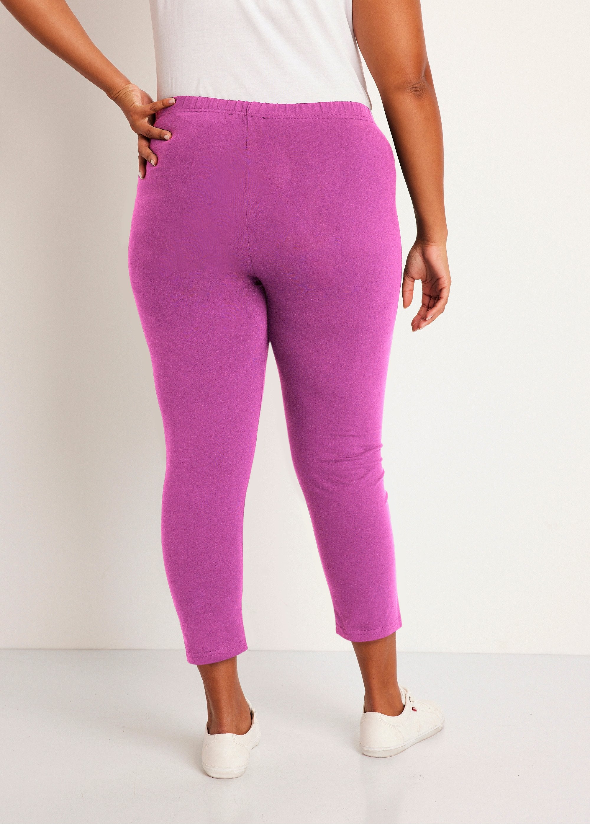 Legging_liso_corto_con_cinturilla_elástica_Fucsia_DO1_curvy