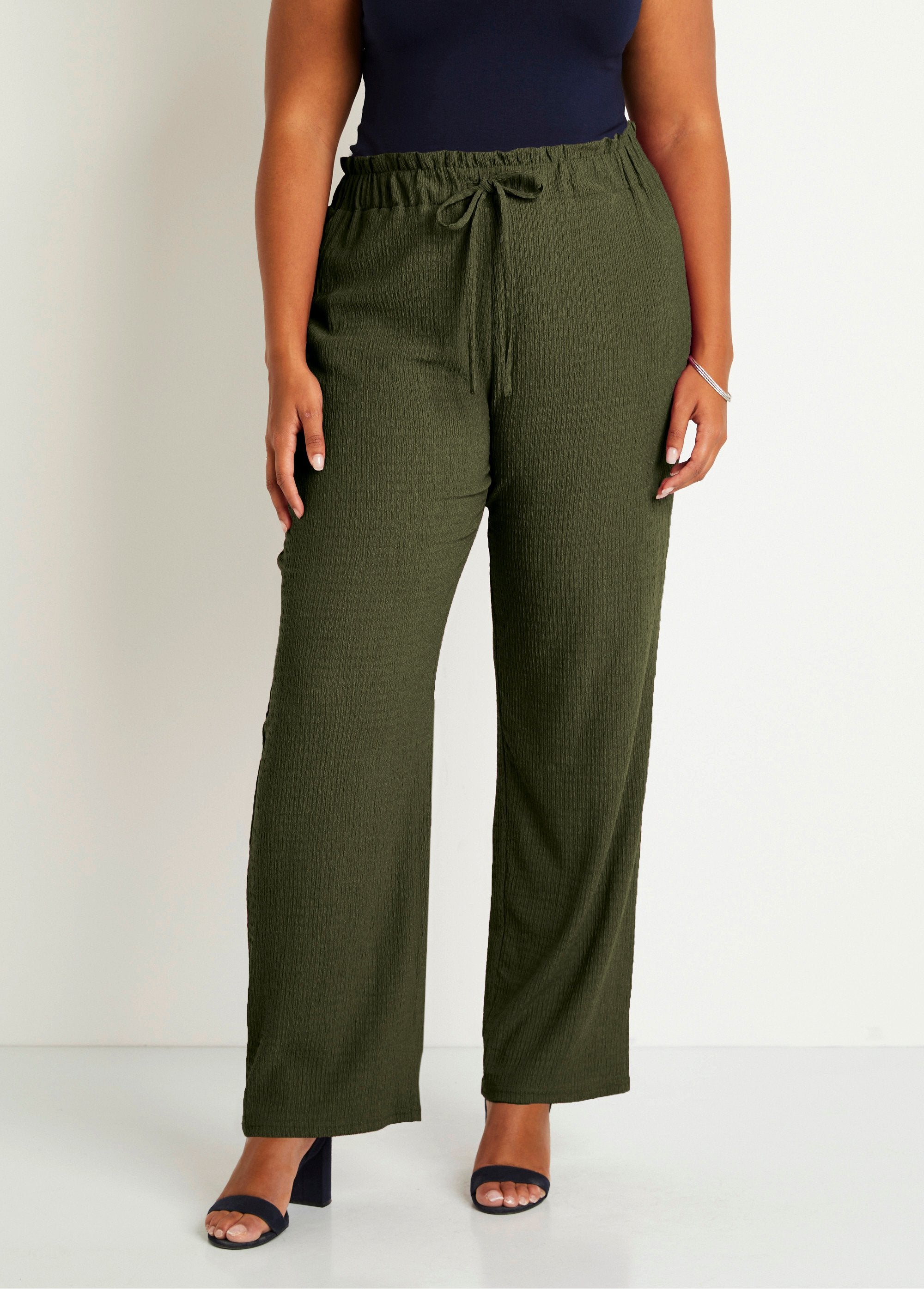 Pantalón_punto_cintura_ancha_elástica_Verde_lima_FA1_curvy