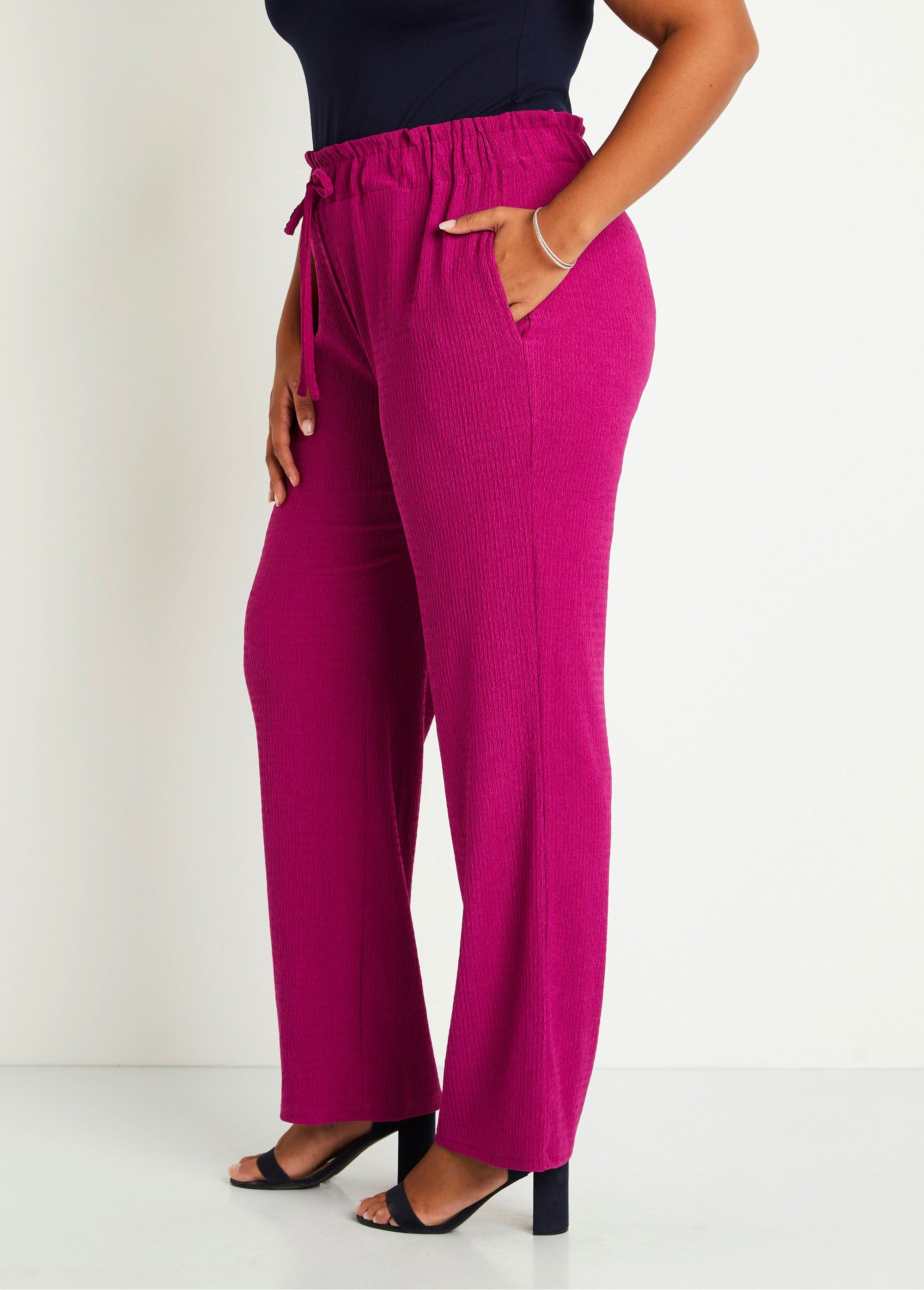 Pantalón_punto_cintura_ancha_elástica_Fucsia_DR1_curvy