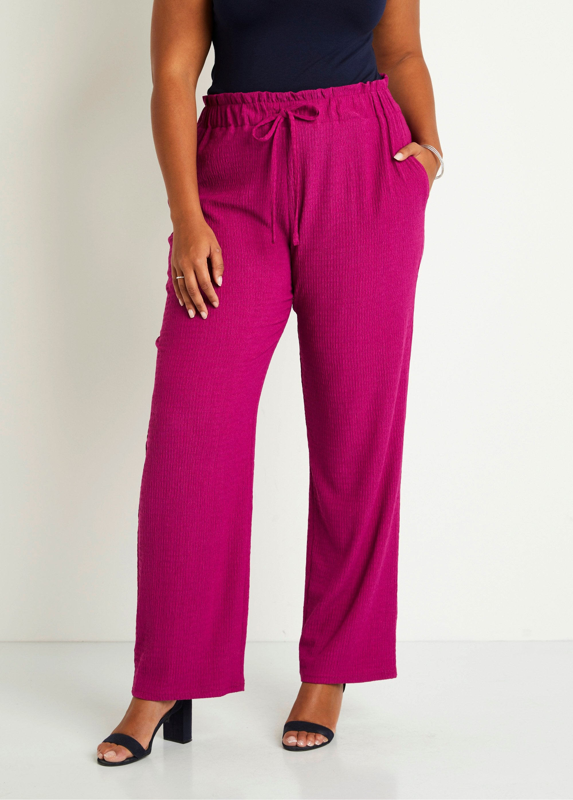 Pantalón_punto_cintura_ancha_elástica_Fucsia_FA2_curvy