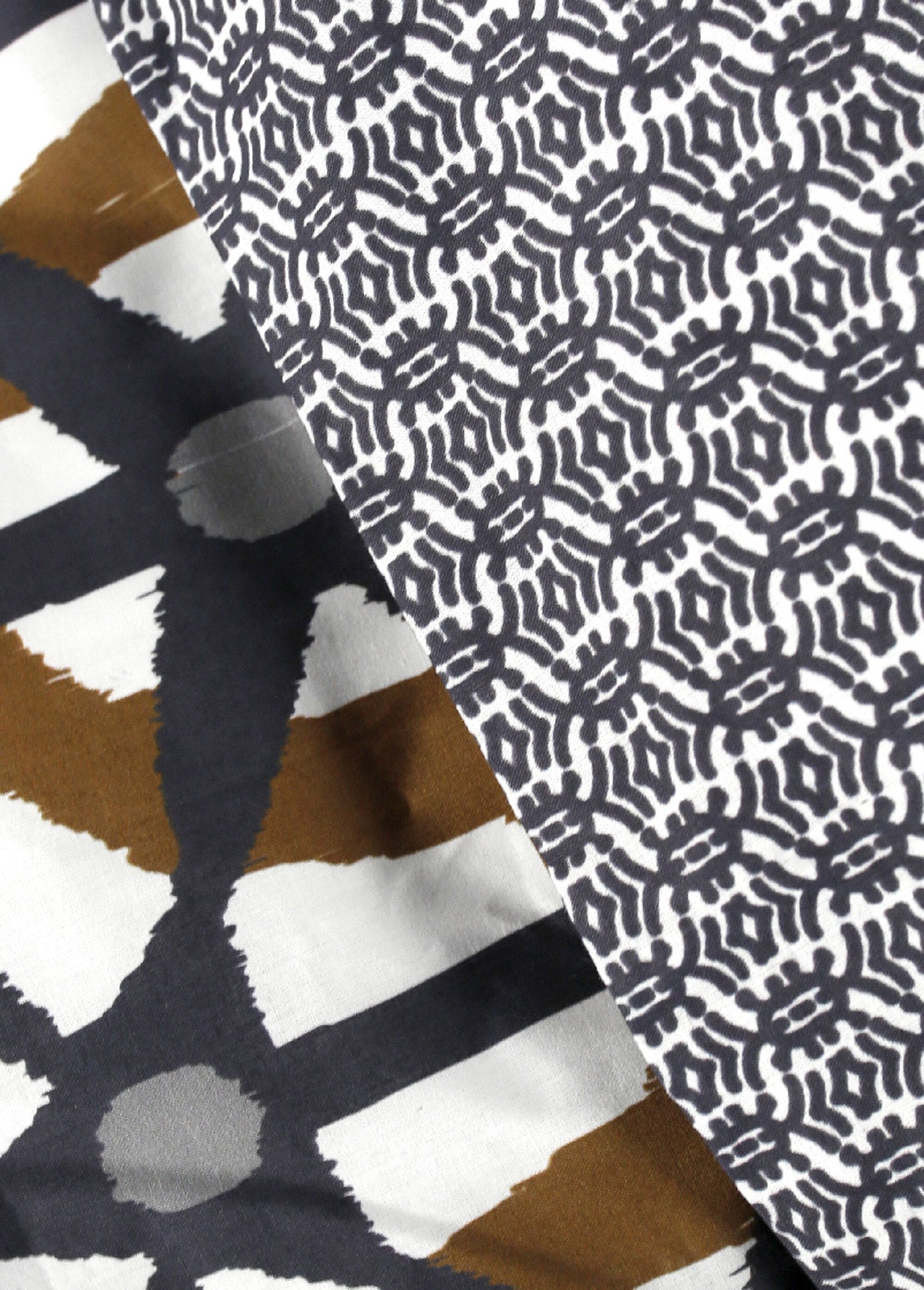 Juego_de_cama_de_algodón_puro,_240_x_220_cm,_Hexágono_Gris_y_marrón_DE2_slim