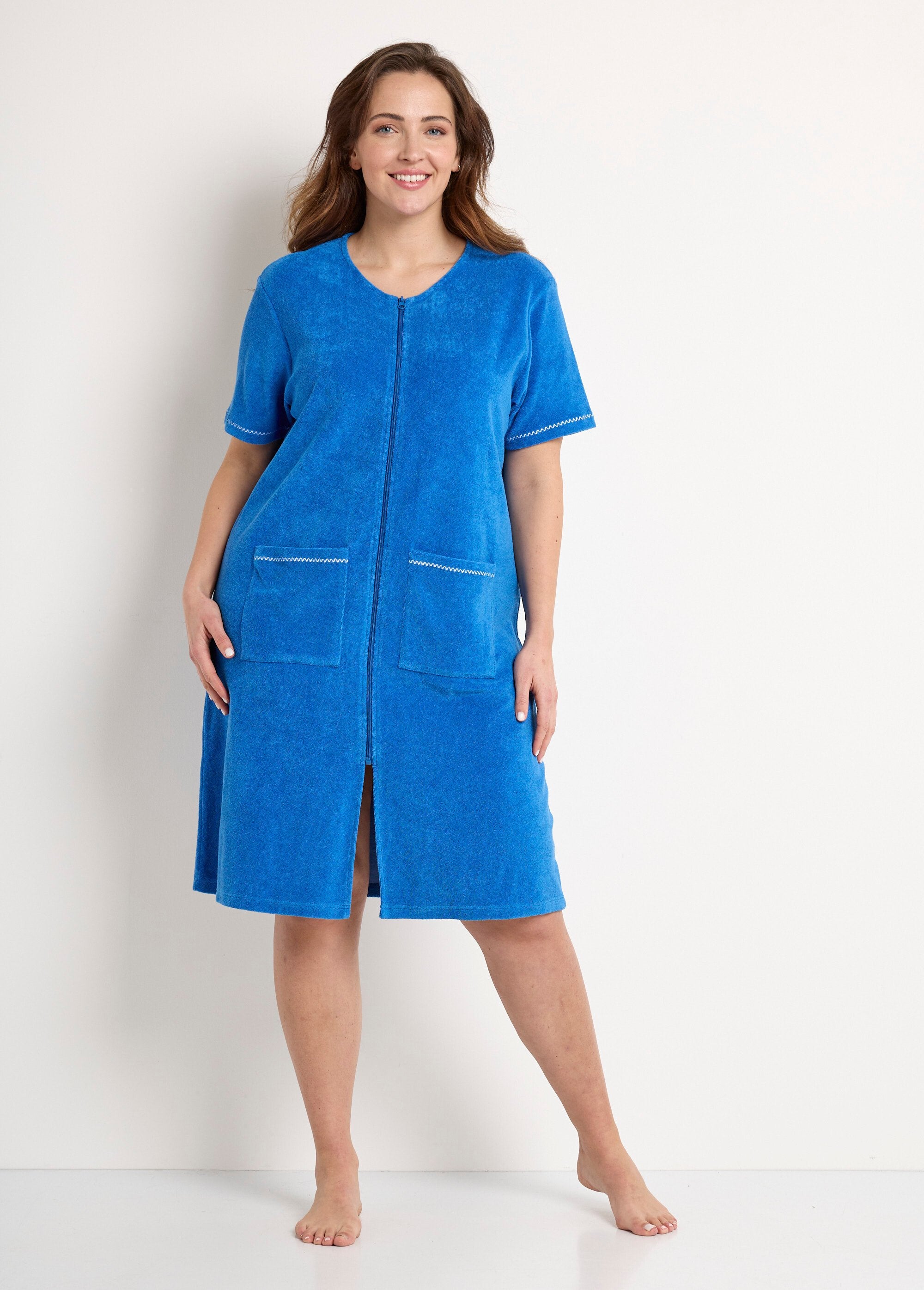 Albornoz_de_rizo_de_algodón_liso_con_cremallera_Azul_FA1_curvy