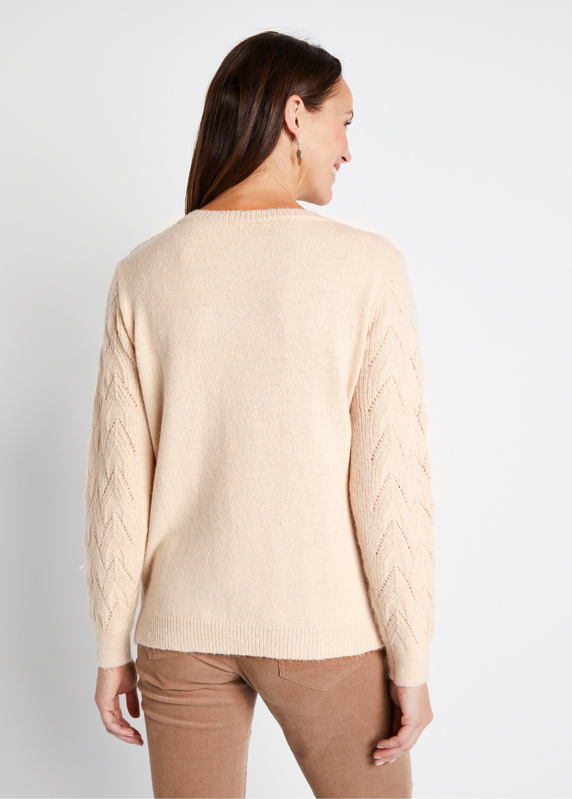 Jersey_punto_fantasía_cuello_redondo_liso_suave_Beige_DO1_slim