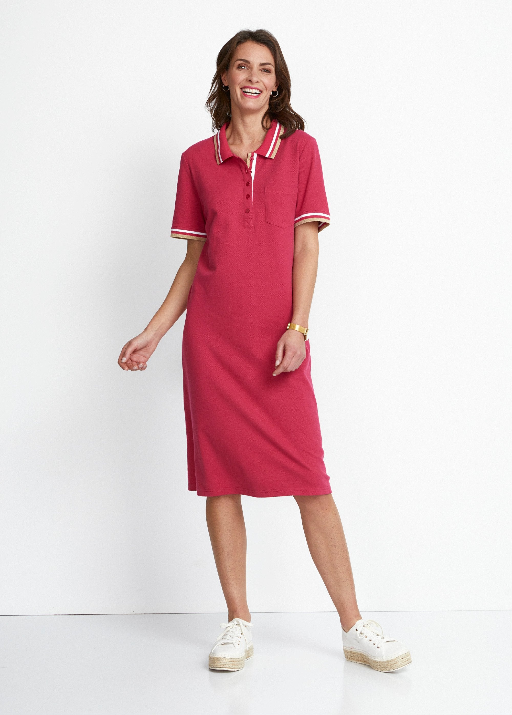 Vestido_de_punto_con_cuello_de_polo_Fucsia_FA1_slim