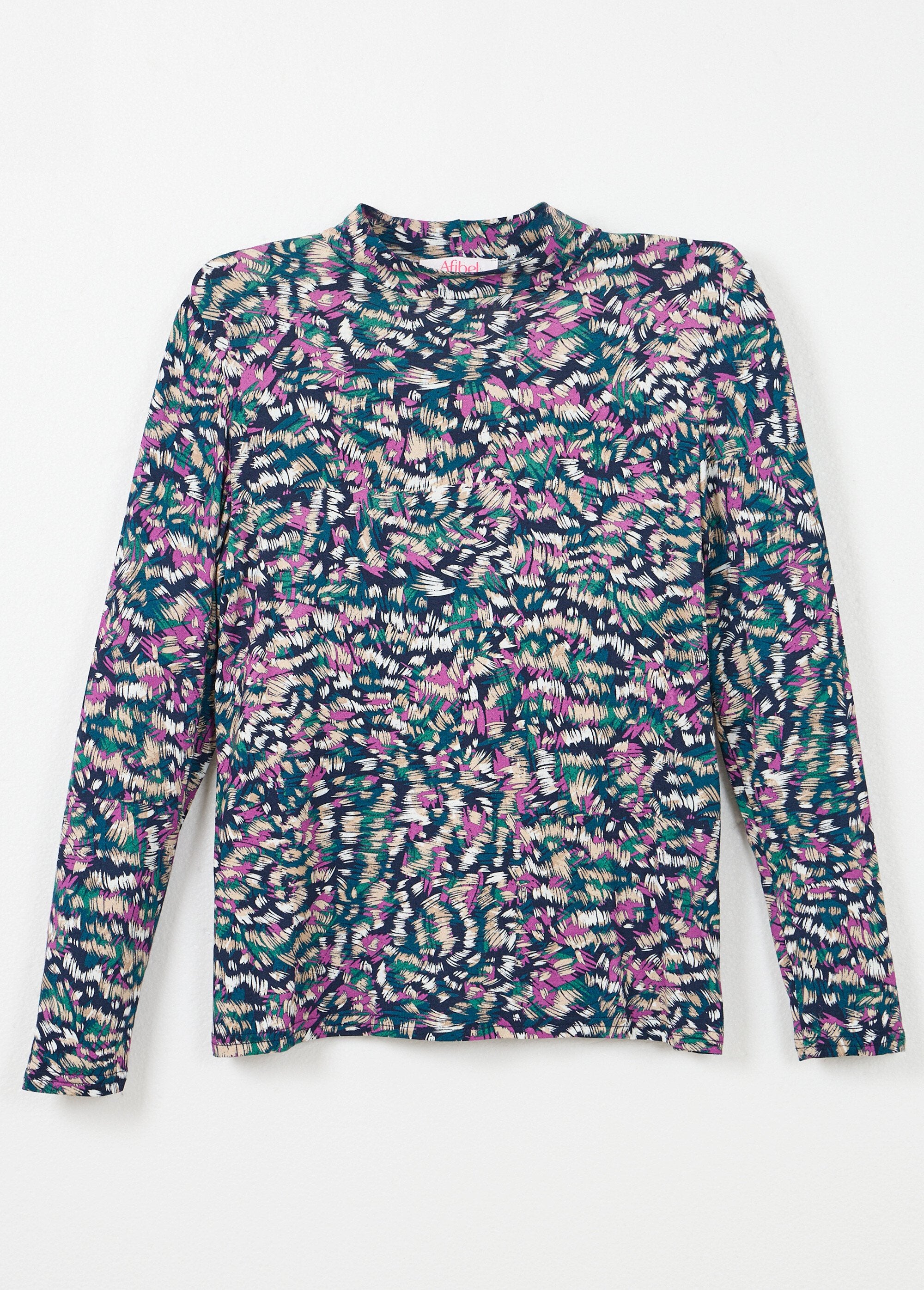 Camiseta_interior_de_manga_larga_con_cuello_alto_estampada_Azul_marino_y_rosa_AP1_slim