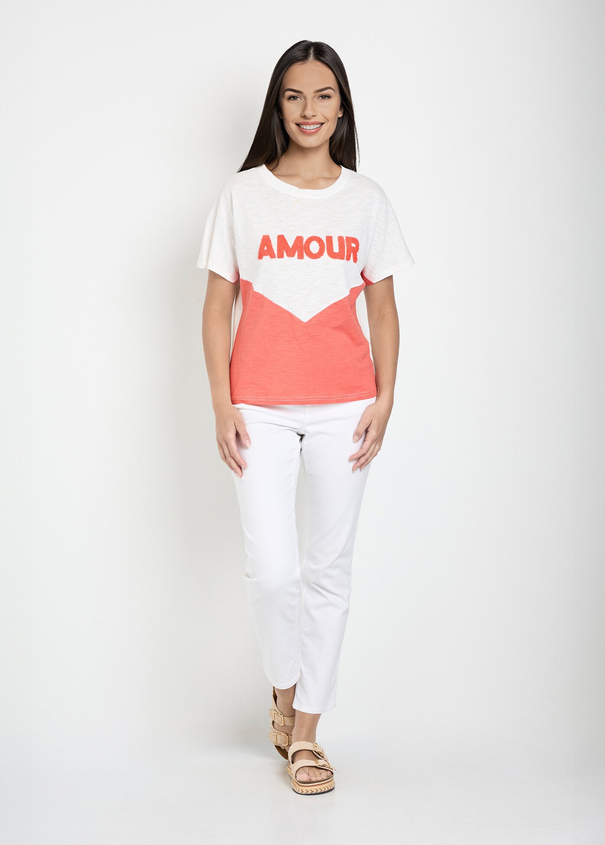 Camiseta_bicolor_de_punto_flameado_con_mensaje_corales_y_blancos_SF1_slim