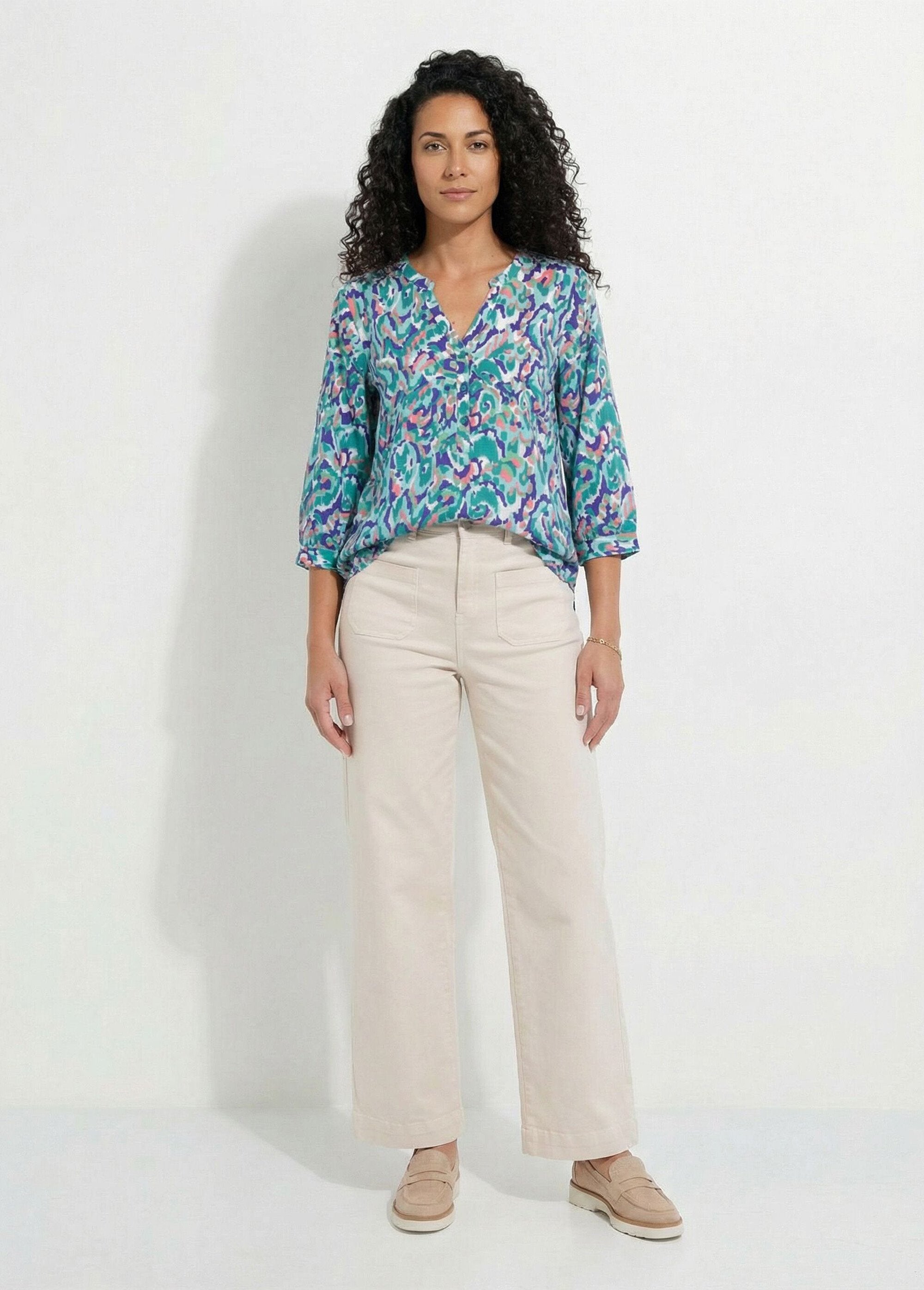 Tunique_ample_longue_imprimée_manches_3/4_Imprime_vert_SF1_slim