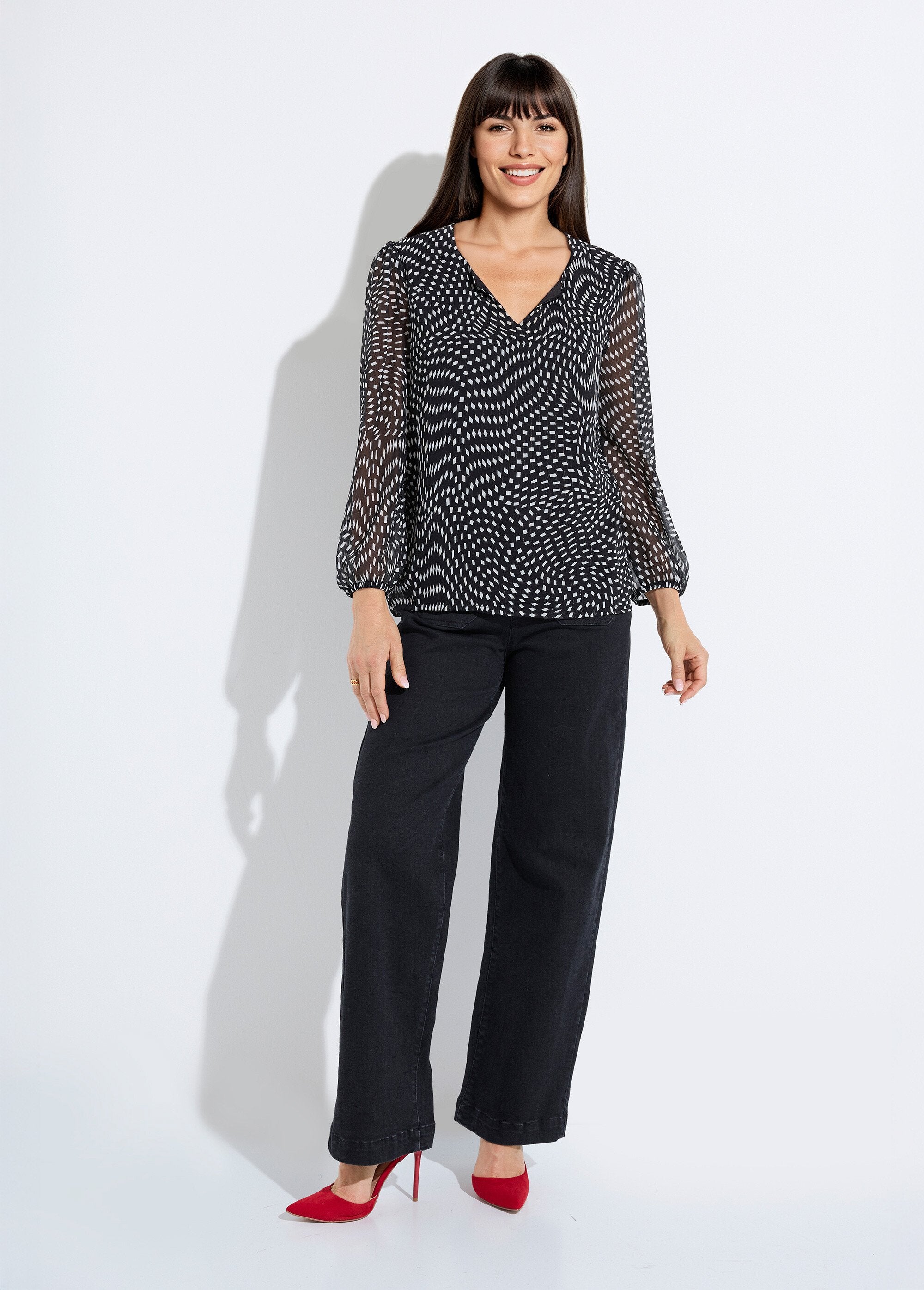 Tunique_manches_longues_voile_graphique_Noir_et_blanc_SF1_slim
