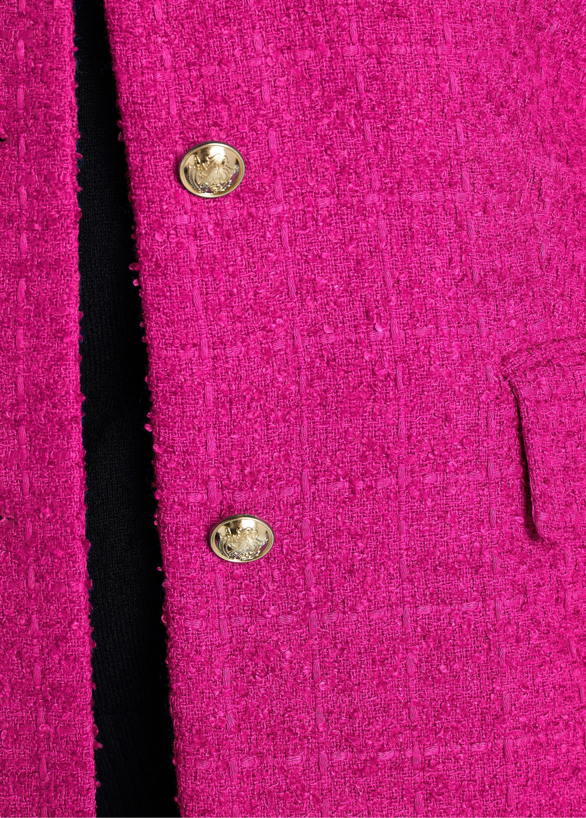 Chaqueta_recta_abotonada_en_tejido_de_cesta_con_cuello_sastre_Fucsia_DE2_curvy